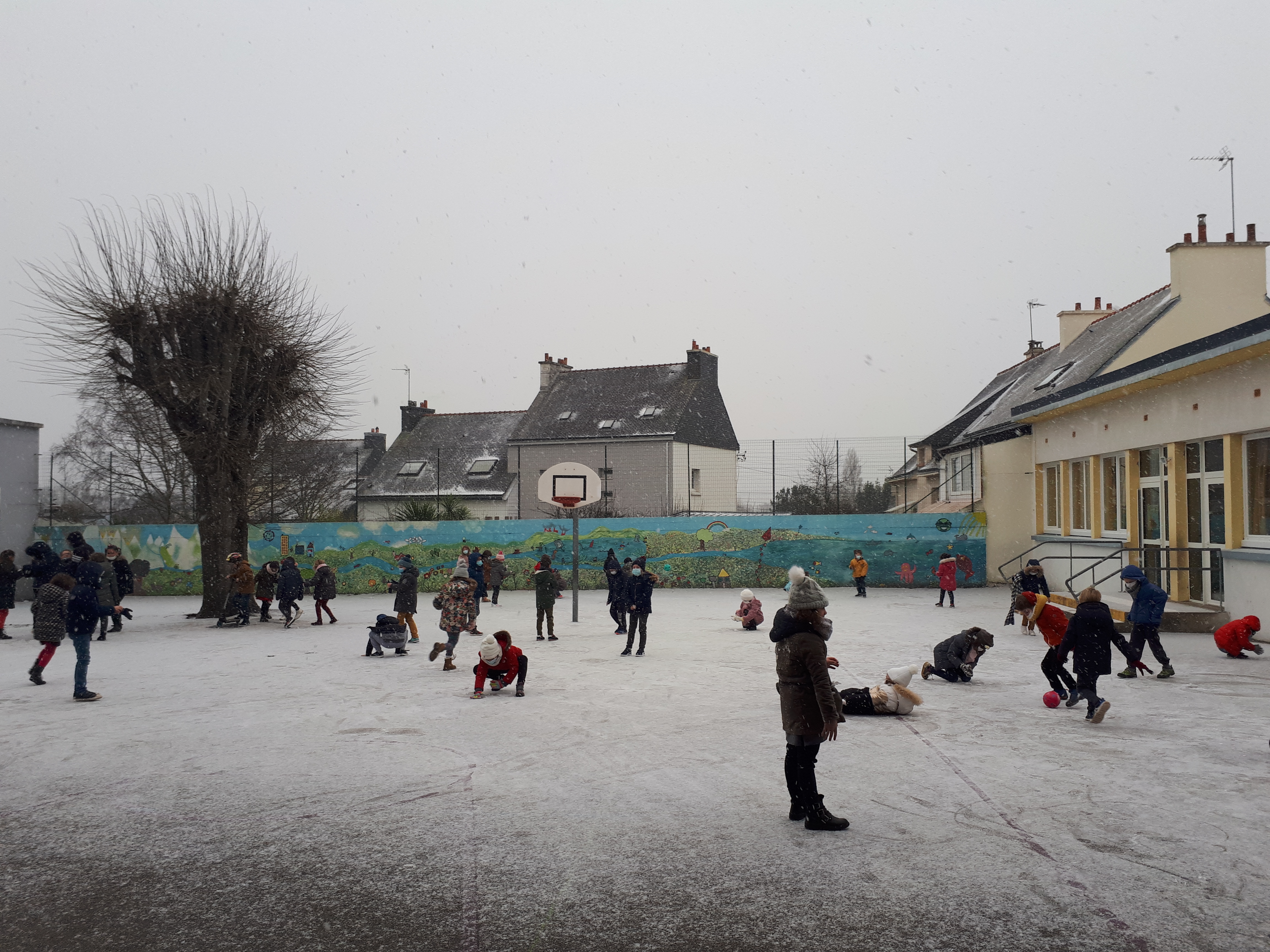 Jeudi 11 Février : La neige à l'école !!